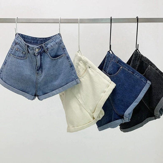 Pantalones cortos de mezclilla para mujer, para el verano