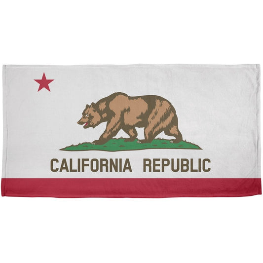 California Inc Toalla de playa con la bandera de California 30"x60" y 40"x70"
