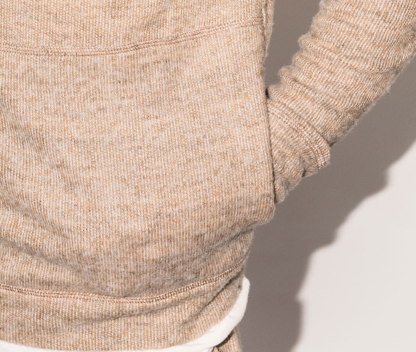 Sudadera con capucha de punto suave jaspeado para hombre