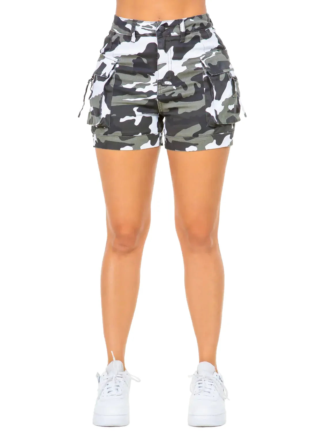 Pantalones cortos cargo utilitarios de camuflaje