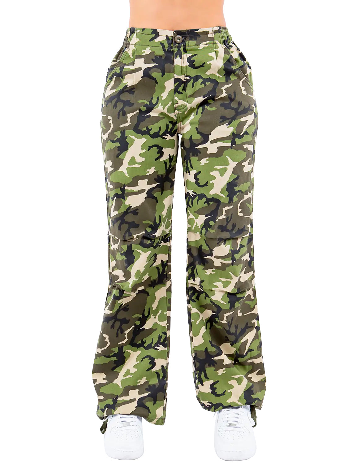 Pantalón Jogger Ancho Camuflado - Verde