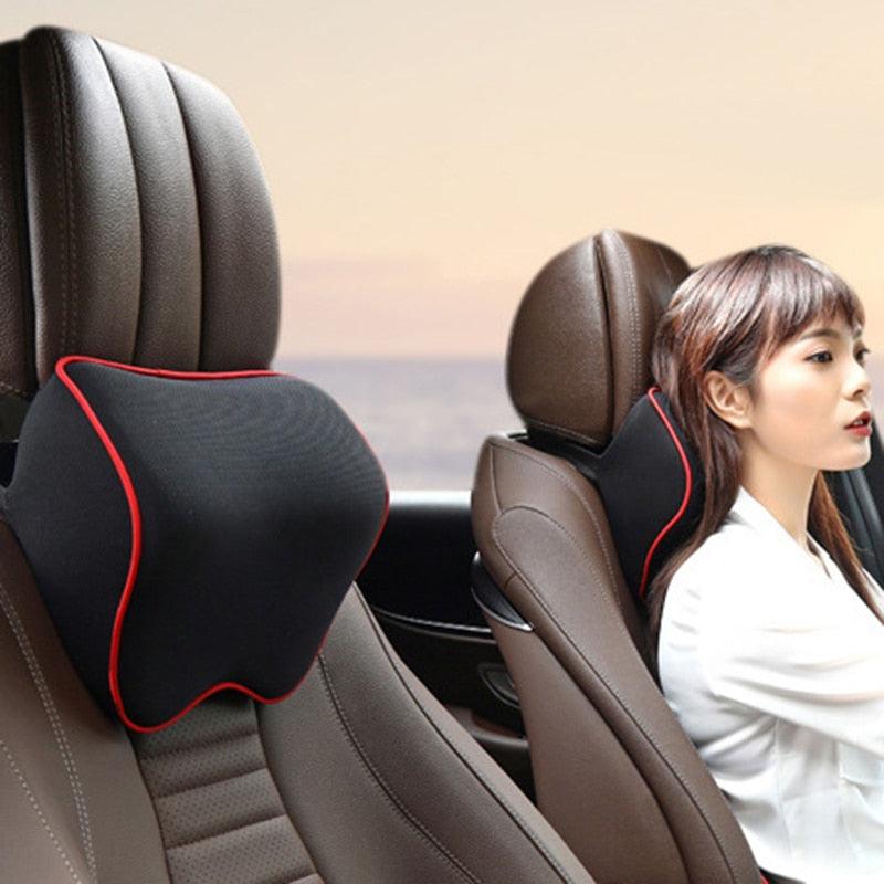 Car Neck Headrest Pillow Car Accessories Cushion Auto Seat Head Support Neck Protector Automobiles Seat Neck Rest Car Neck Pillow Softness Car Headrest Pillow for Driving with Adjustable Strap Pure Memory Foam Breathable Removable Memory Cotton