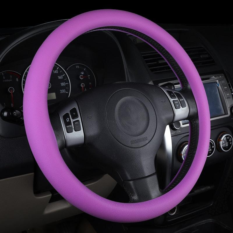 Car Styling Universal Car Silicone Steering Wheel Glove Cover Texture Soft Multi Color Soft Silicon Car Steering Wheel Cover Ethnic Style Car Accessories Steering Wheel Covers Anti Skid Better Grips Steering Wheel Cover Women Steering Wheel Accessories