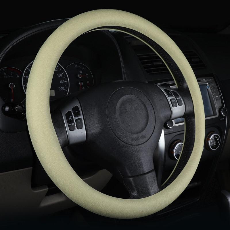 Car Styling Universal Car Silicone Steering Wheel Glove Cover Texture Soft Multi Color Soft Silicon Car Steering Wheel Cover Ethnic Style Car Accessories Steering Wheel Covers Anti Skid Better Grips Steering Wheel Cover Women Steering Wheel Accessories