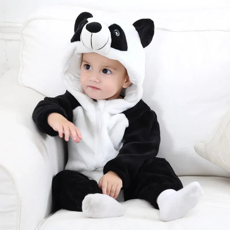 Cartoon Flannel Baby Rompers - # BAAA21110013