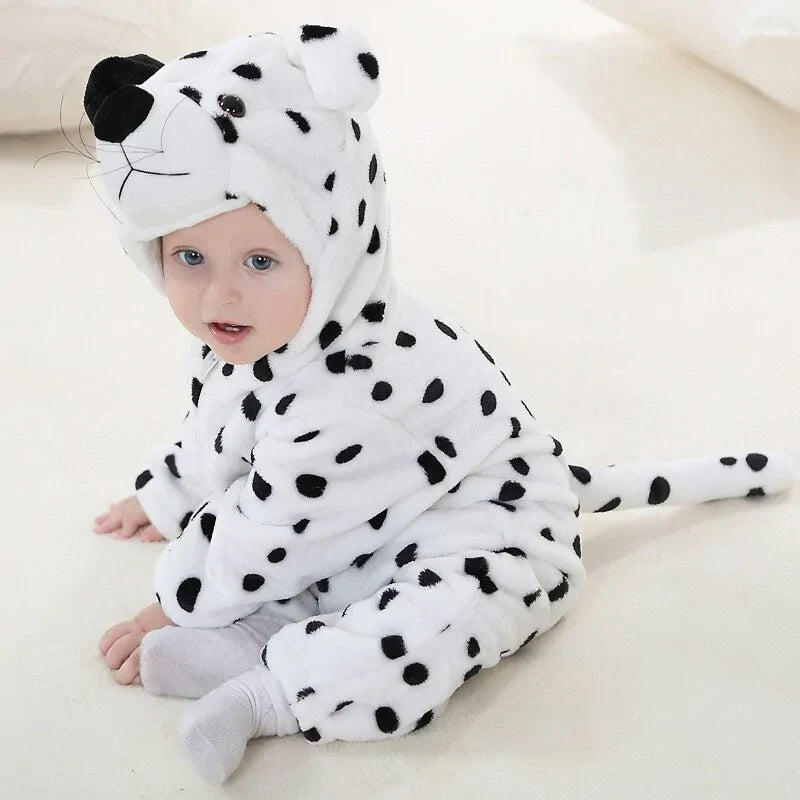 Cartoon Flannel Baby Rompers - # BAAA21110013