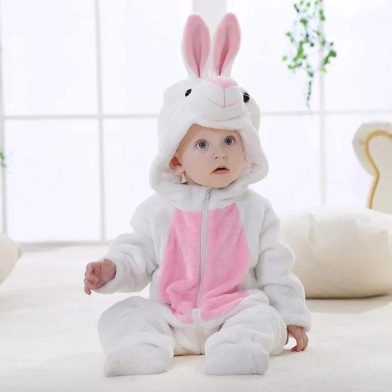 Cartoon Flannel Baby Rompers - # BAAA21110013