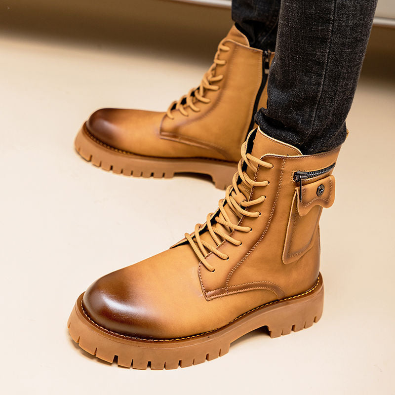 Botines Martin de cuero de caña alta