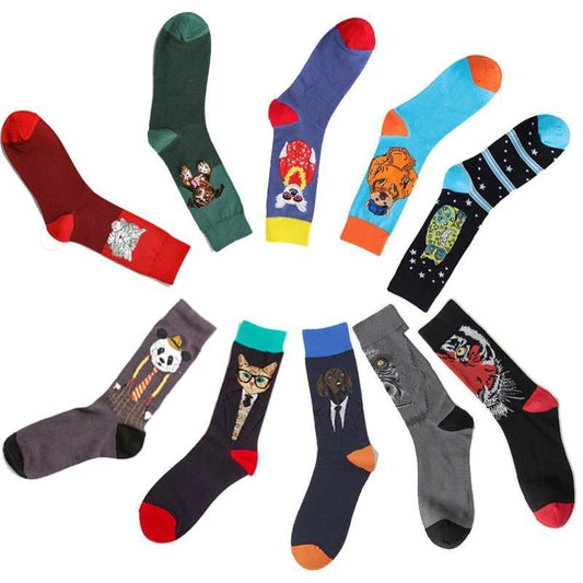 Calcetines de moda de dibujos animados de anime para hombre