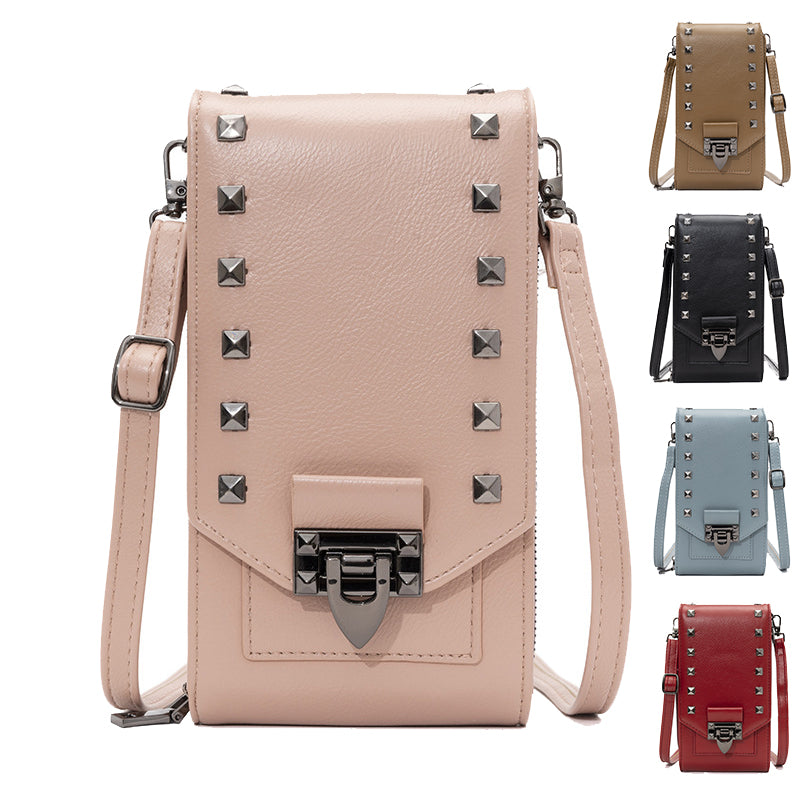Women's Rivet Design Crossbody Bag