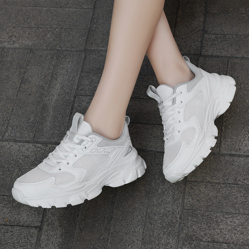 Breathable Soft-soled Casual White Sneakers For Women