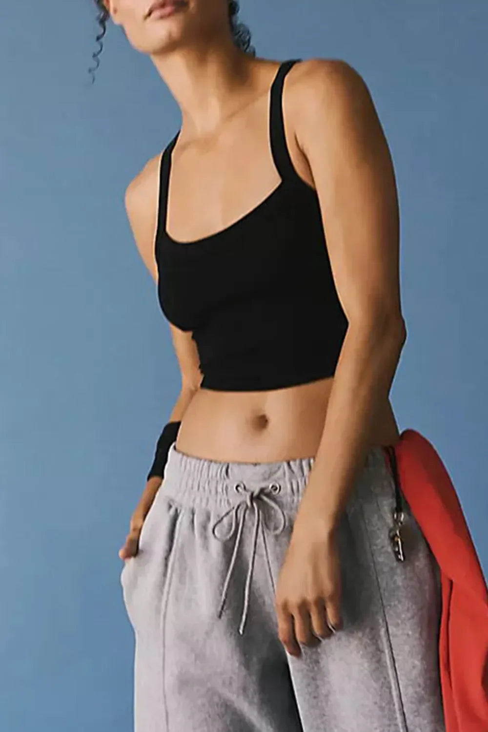 Camiseta sin mangas deportiva con cuello redondo