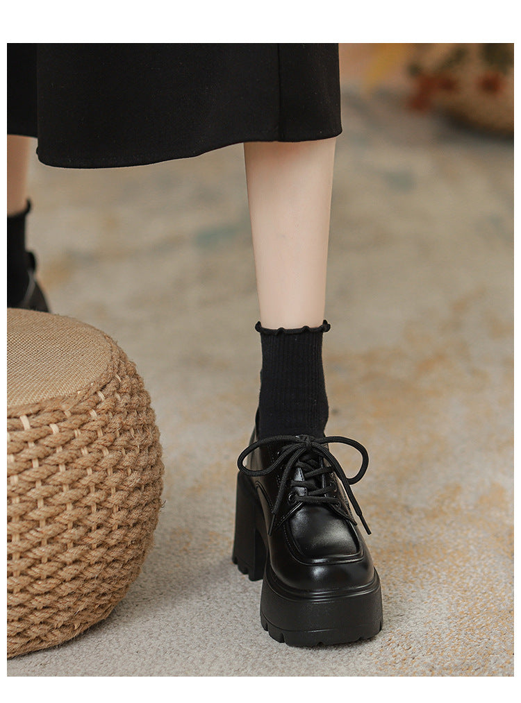 Women's Chunky-sole Lace-up Loafers