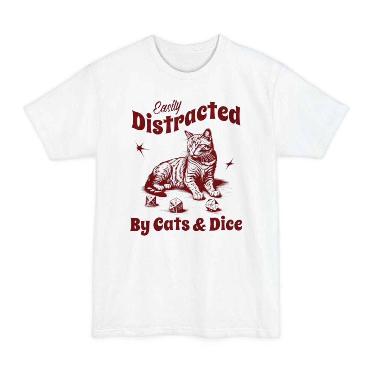 Easily Distracted By Cats & Dice Tall T-Shirt
