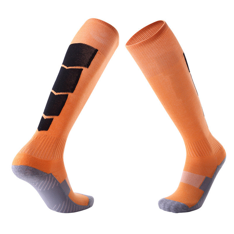 Men's Training Socks Thickeneded Towel Bottom Cushioning Comfortable Pvc Dispensing Non-Slip Socks Sweat-Absorbent Breathable Mid-Calf Football Socks