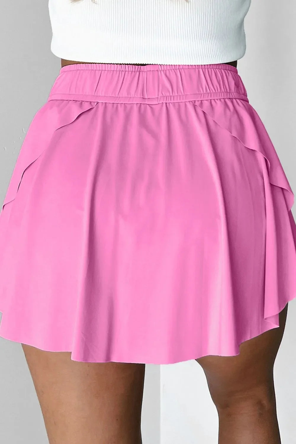 Pantalones cortos deportivos forrados de cintura alta con cordón