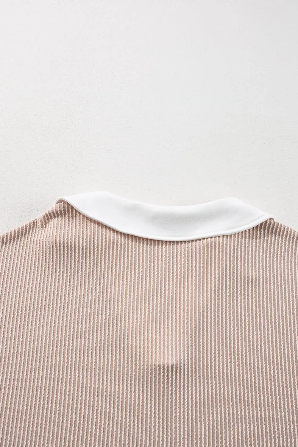 Plus Size/Plus Size Tops/Plus Size Long Sleeve Tops Love Salve Colorblock V-Neck Women's Casual Top: Everyday Style, Slit Detail