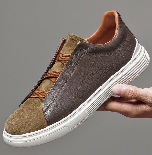 Men's European First Layer Cowhide Four Seasons Leisure Flats