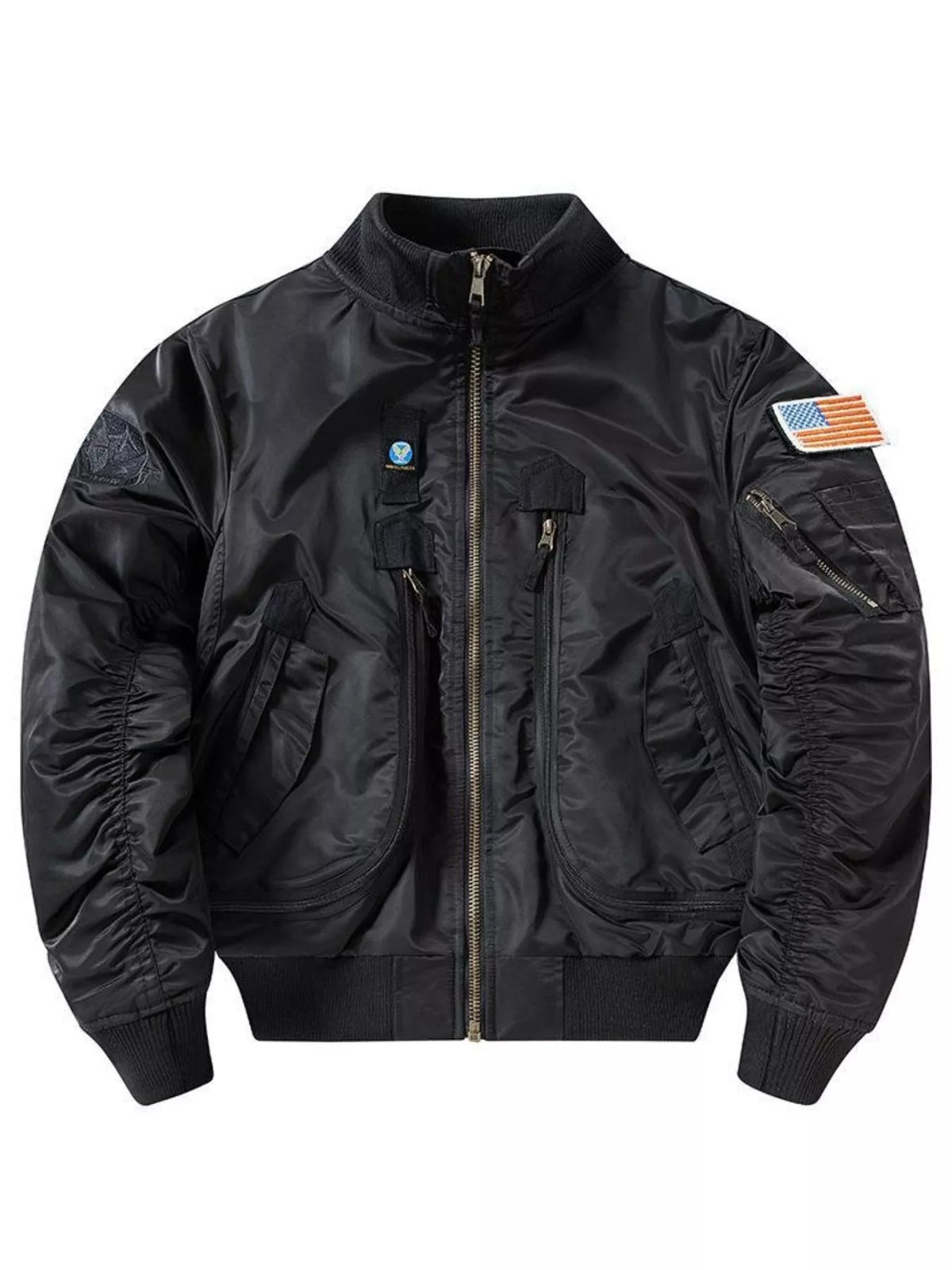 Men's Plus Size Zip Up Long Sleeve Jacket