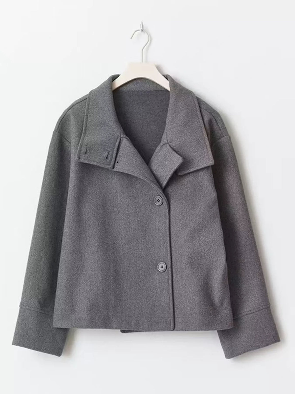 Wool Blend Long Sleeve Outerwear