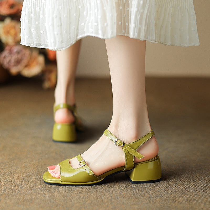 Women's Chunky Heel Ankle-Strap Sandals