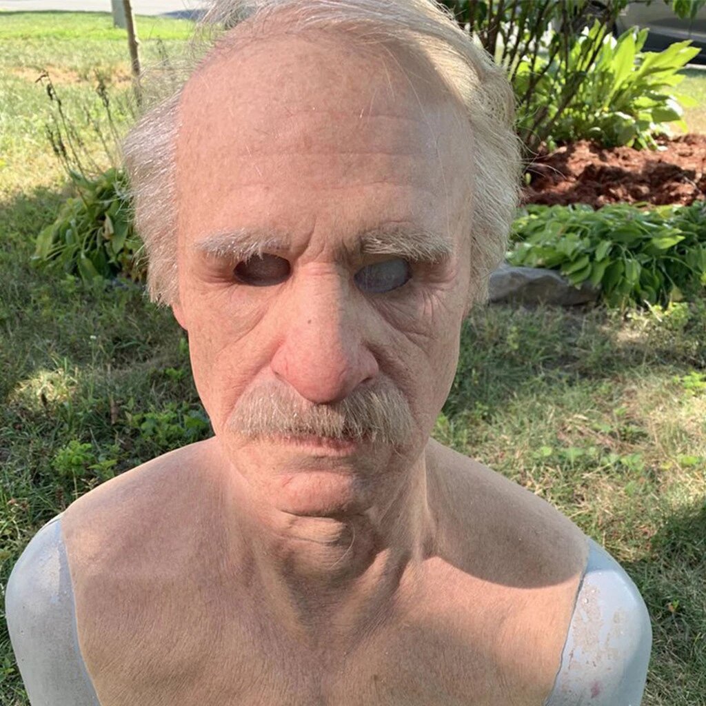 Realistic Old Man Halloween Mask