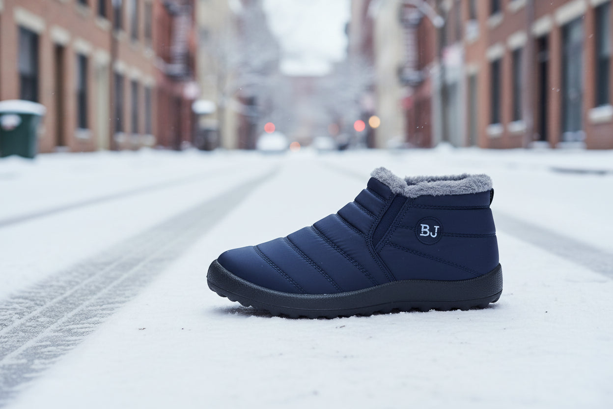 Botas de algodón cálidas y ligeras con acolchado para mujer – Botines de invierno antideslizantes para exteriores