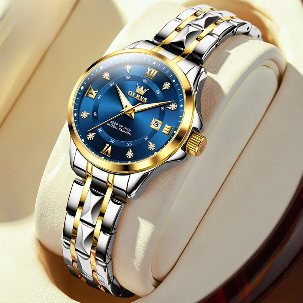 Stainless Steel Day-Date Watch - Women's, Men's & Couples