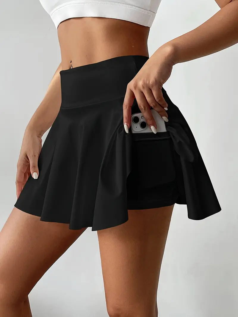 European And American Style Hot Girl Yoga Skirt For Women, New Summer A-Line High-Waisted Elastic Short Hip-Hugging Shorts Skirt