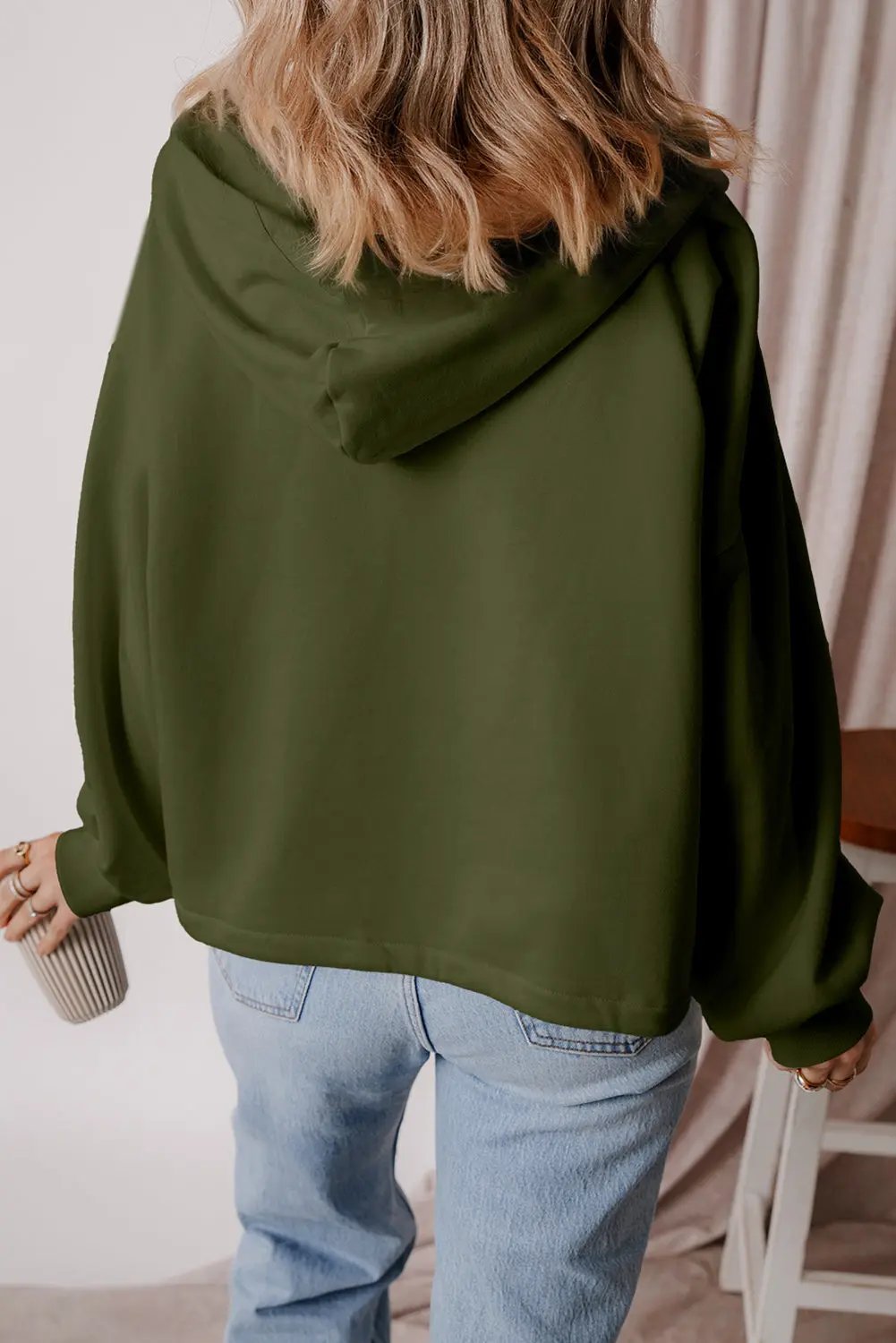 Women's Hoodie - Half Zip Fleece - Cozy Daily Pullover