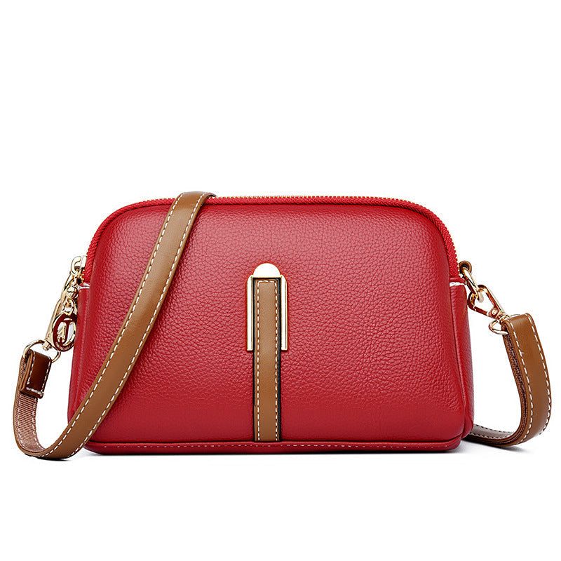 Women's Simple Shoulder Texture Messenger Bag Travel Bag