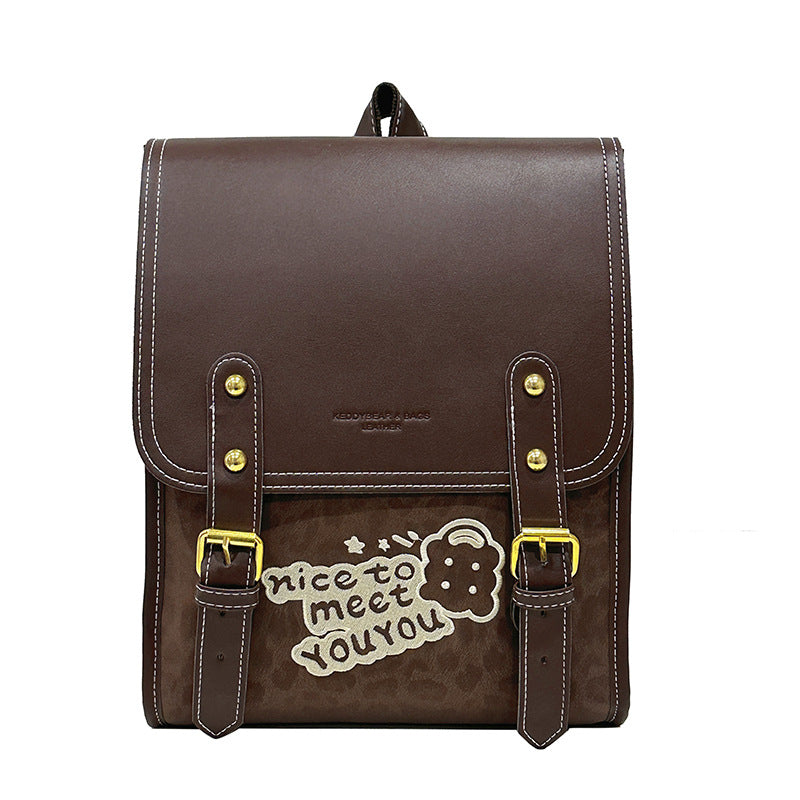 Simple Western-style High-quality Large-capacity Commuter And Street-ready Backpack