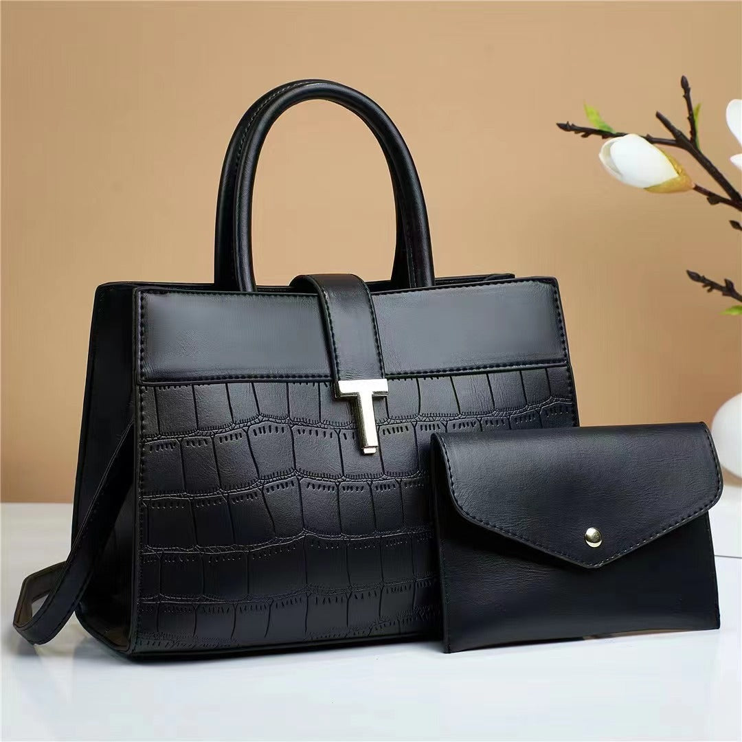 Solid Color Fashion Crossbody Bag for Mother and Child
