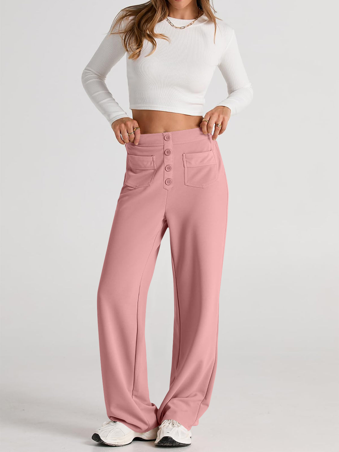 Pantalón ancho de talle alto