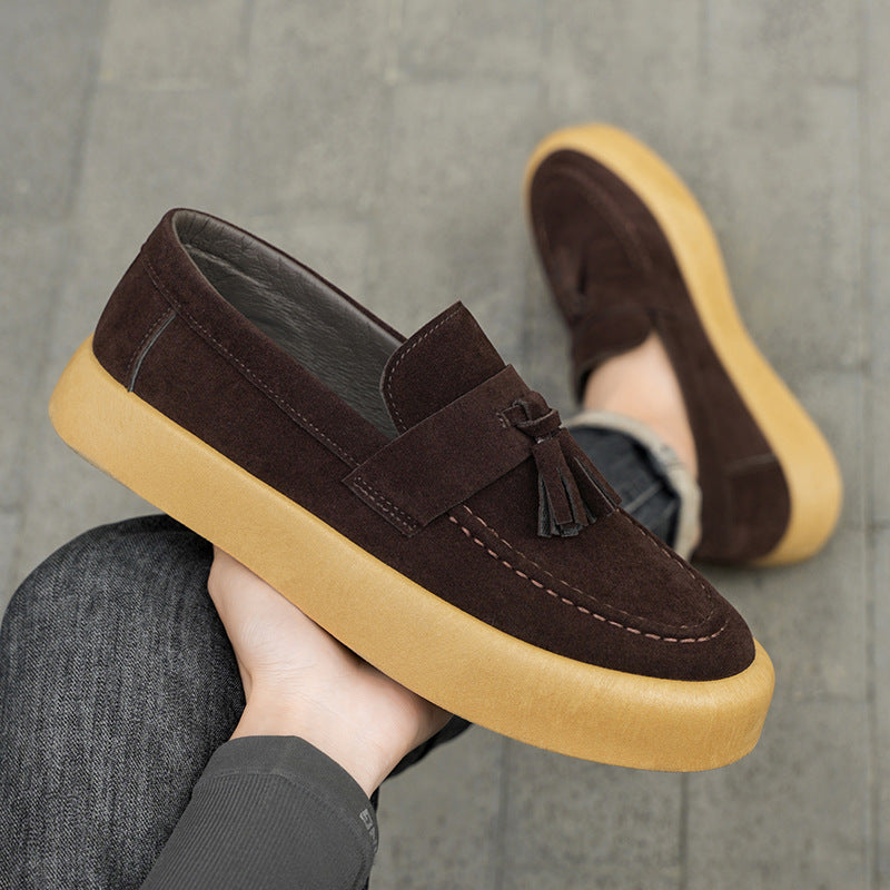 Mens Derby Shoes In British Style Casual Loafers