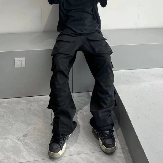 Pantalones Cargo Cannonball de Pierna Ancha con Bolsillos Grandes para Hombre