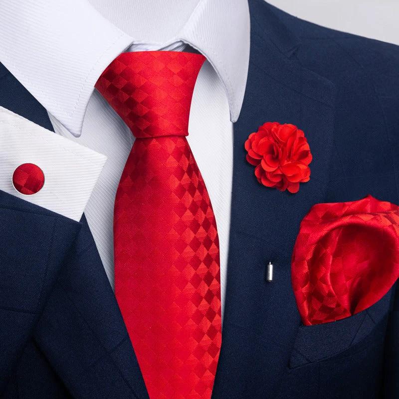 Men's Tie and Pocket Square Combo