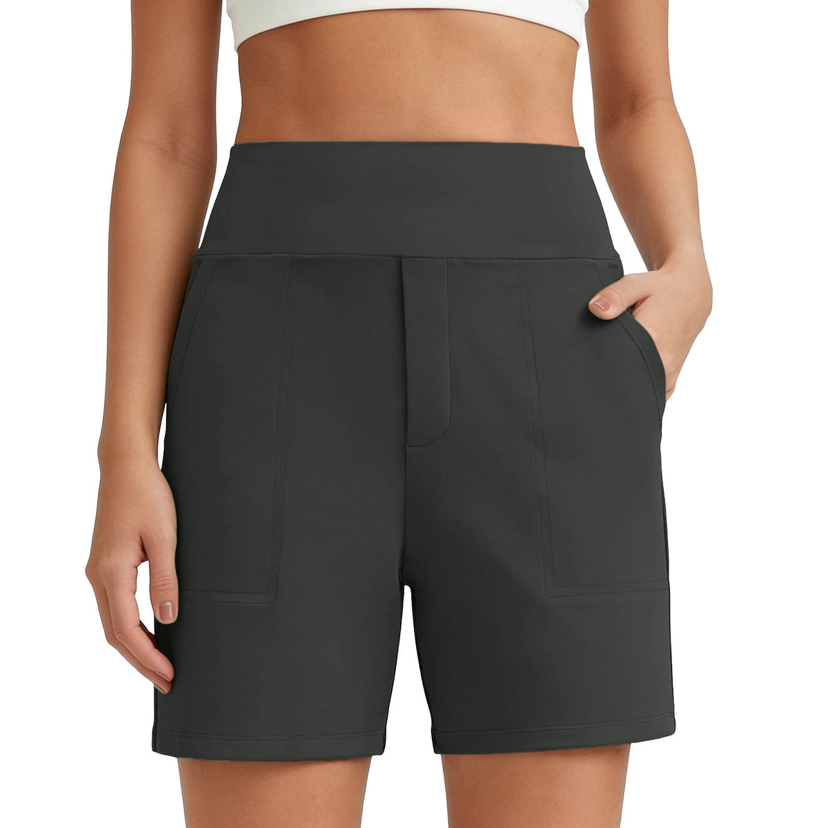 European And American Cross-Border New Style Women's Solid Color Stretchy Comfortable Fitness Pants Yoga Casual Shorts