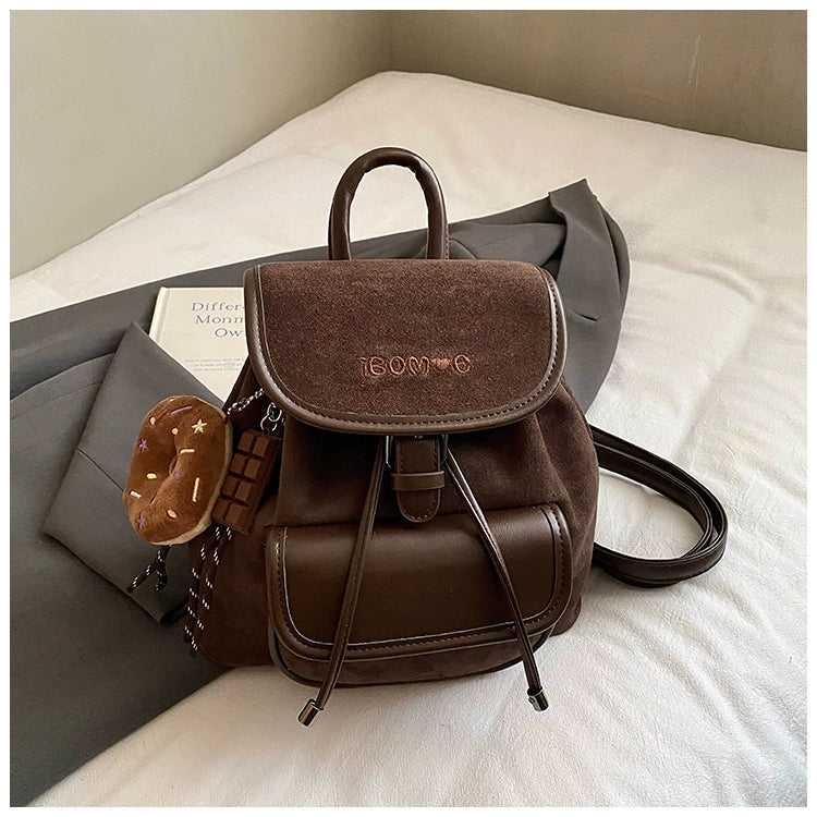 Preppy-style Commuter Backpack Fashionable And Vintage Travel Bag