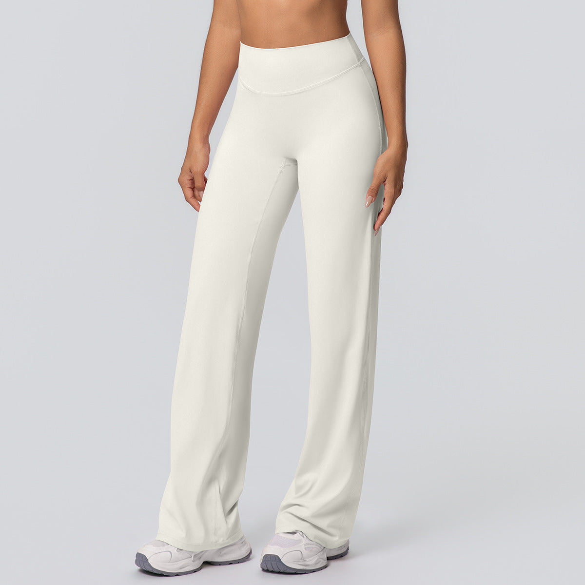 Casual High-waisted Loose-fit Solid-color Yoga Pants That Hug The Hips