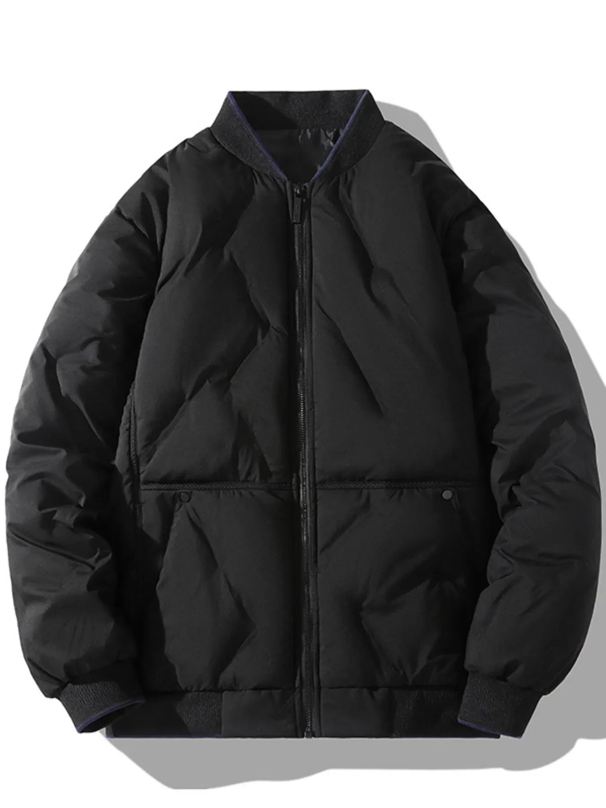 Men's Plus Size Quilted Zip Up Jacket