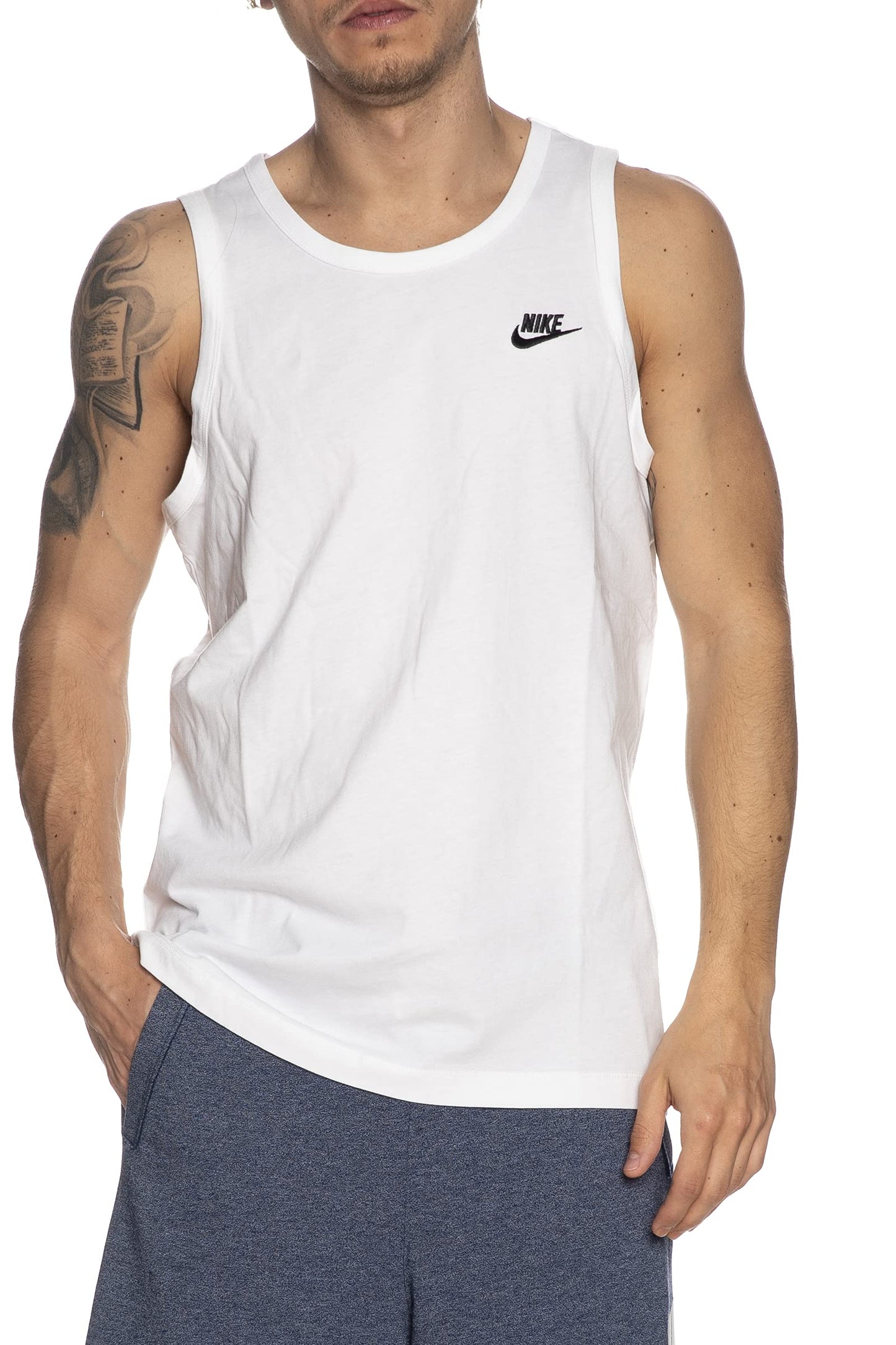 Nike Mens Club Tank Top (XX-Large White/Black)