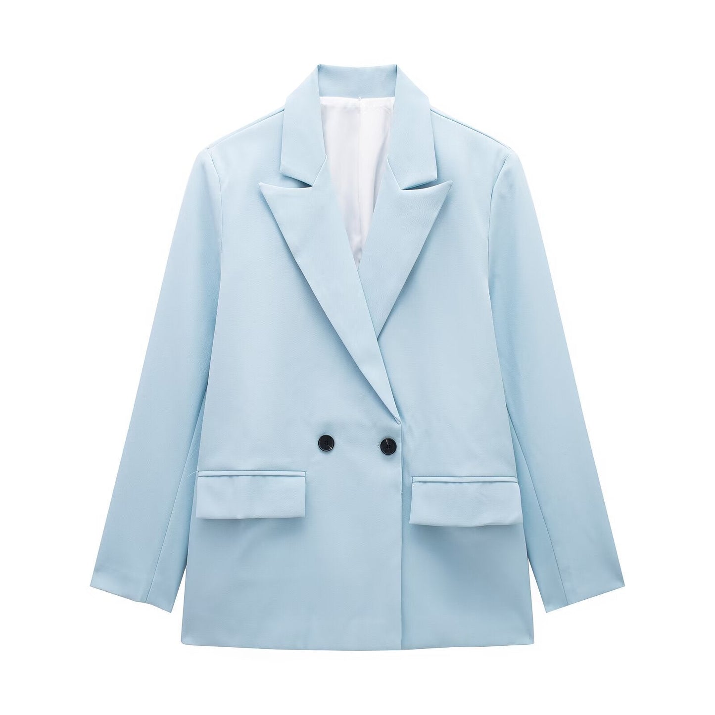 Summer Casual Relaxed-fit Double-breasted Blazer