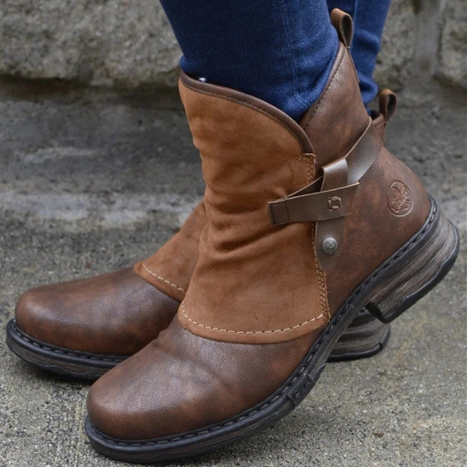 Women's Chunky Heel Low-Heel Short Boots