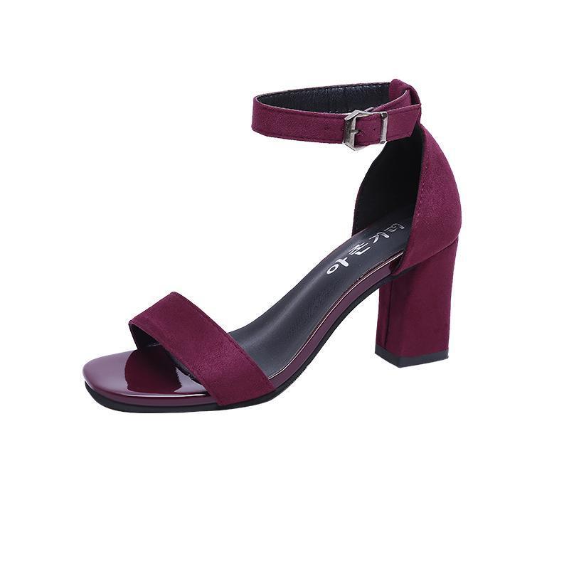Women's Mid-Heel Buckle Roman