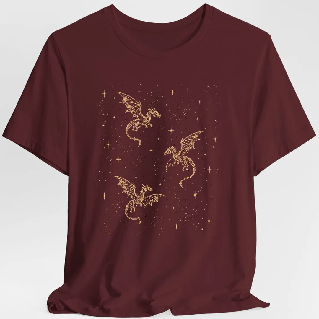 Celestial Dragons and Stars T-Shirt