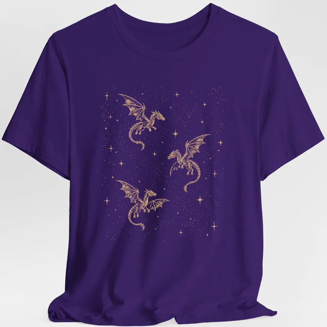 Celestial Dragons and Stars T-Shirt