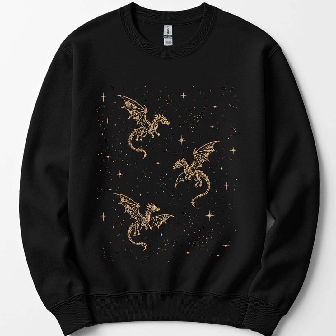 Celestial Dragons and Stars Sweatshirt