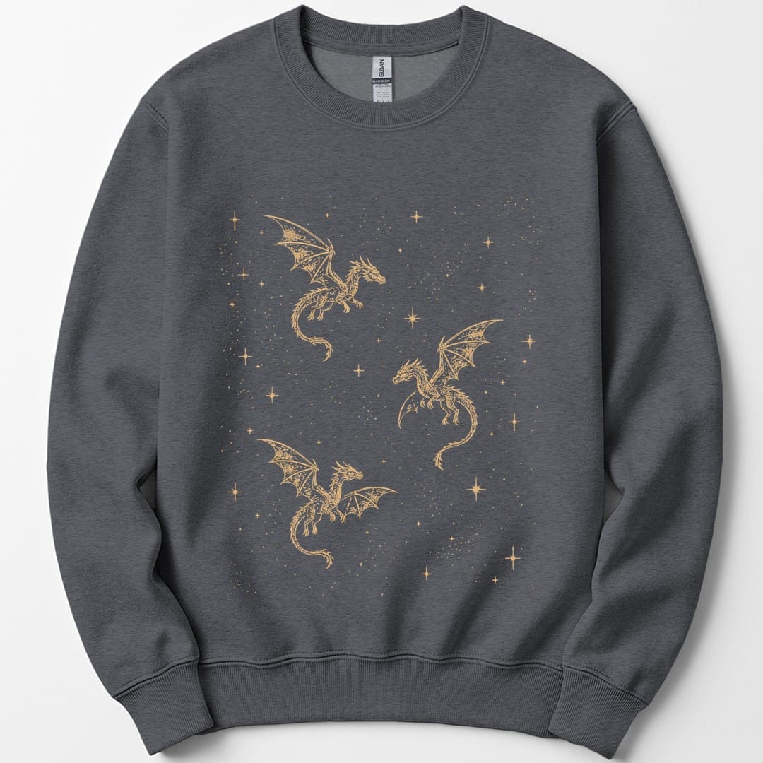 Celestial Dragons and Stars Sweatshirt