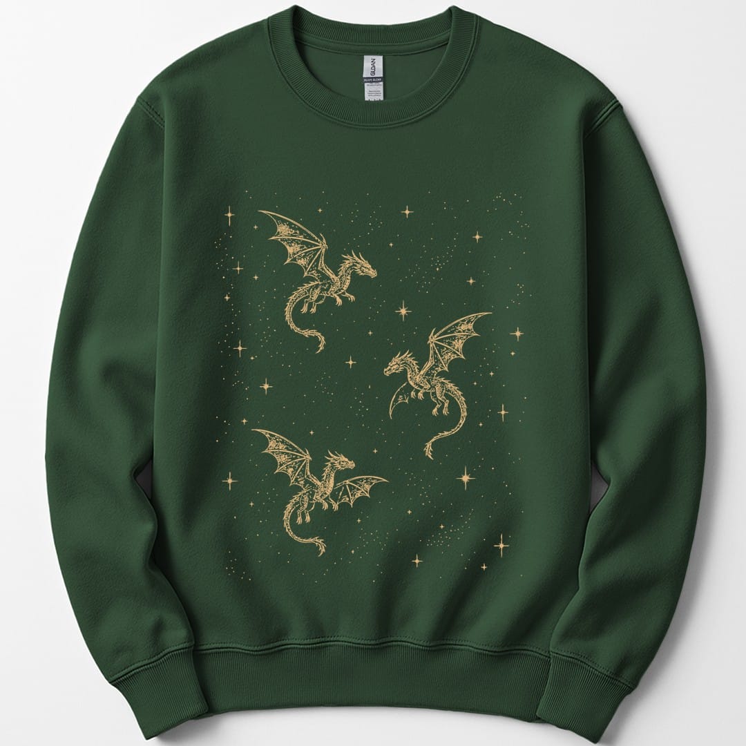 Celestial Dragons and Stars Sweatshirt